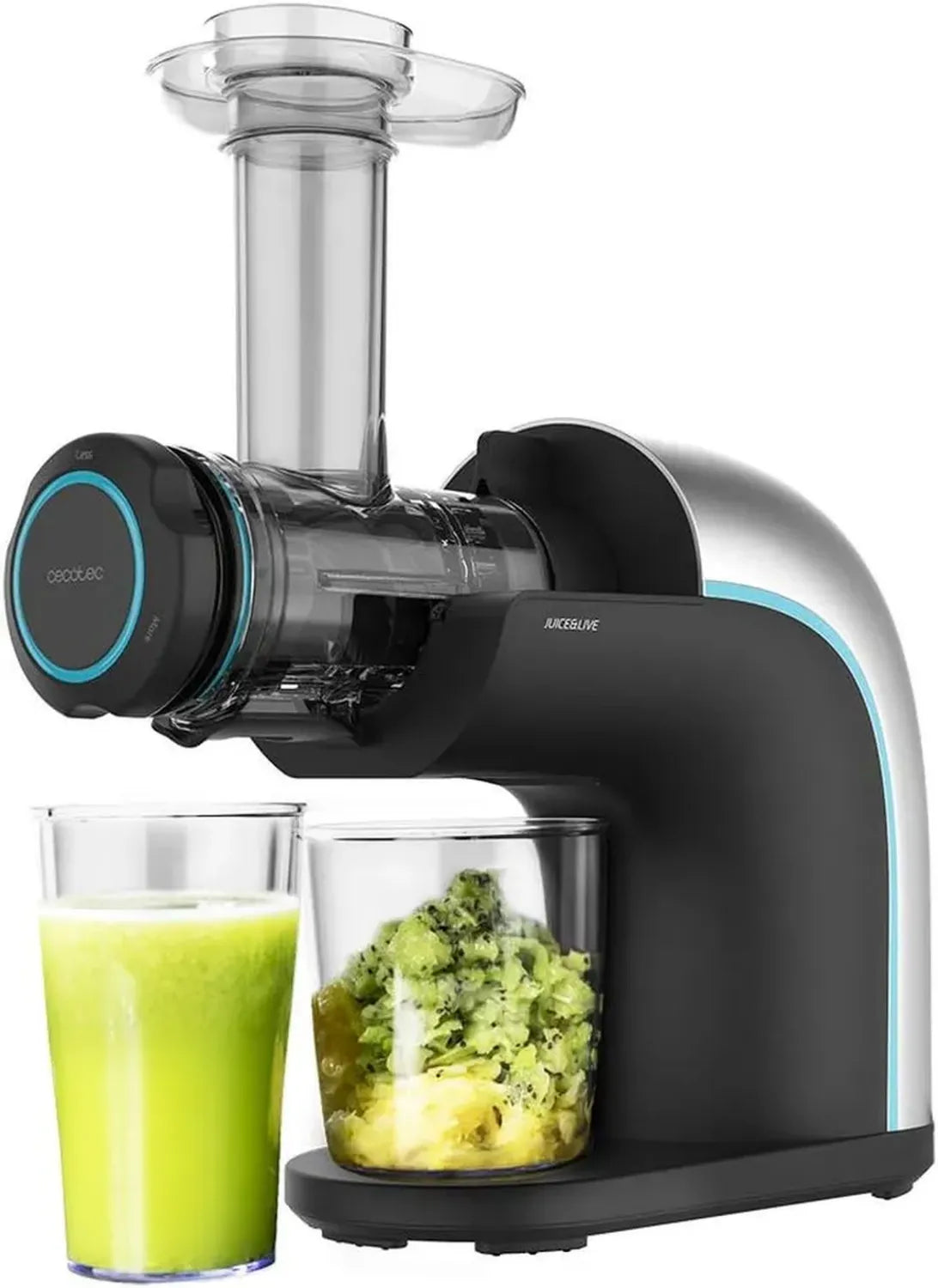 Cecotec Slow Juicer, 150W, Leichte Reinigung, Langsame Geschwindigkeit, Zellstoffregelung, Tropfstopp