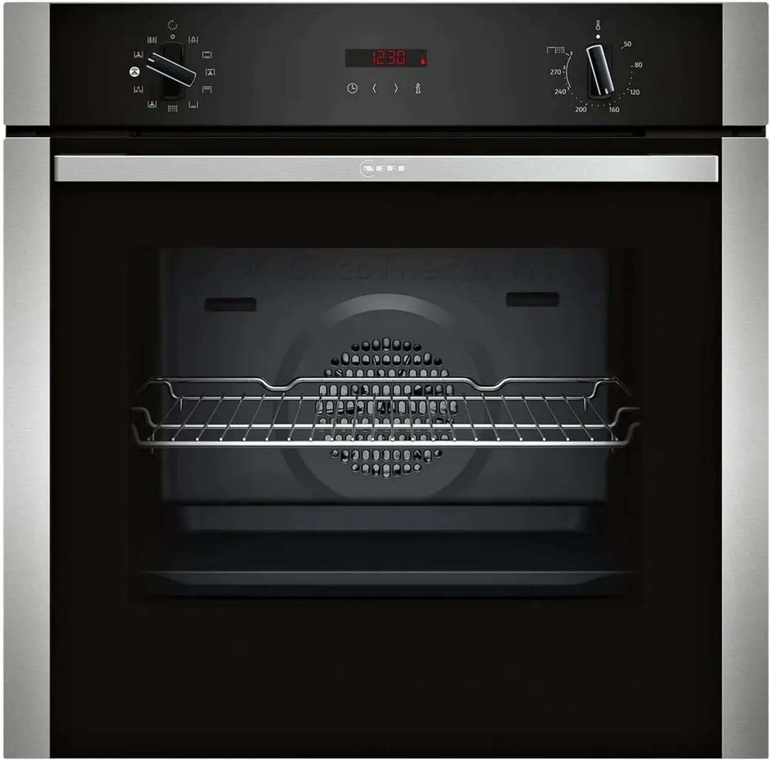NEFF N 30 Einbau-Backofen 60cm, CircoTherm, Base Steam, Pyrolyse, Edelstahl